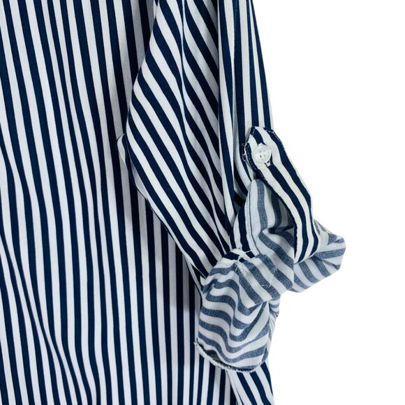 plus SZ  Button Down Roll-up 3/4 Sleeves Lapel Collar Shirt  sz 1X Velvet Heart - Picture 8 of 15